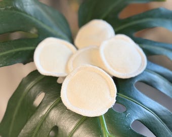 Reusable Organic Cotton Rounds 2.5”| Zero Waste Makeup Remover Pads | USA Grown Cotton | Eco Friendly Facial Cleansing Pads | Washable Skin