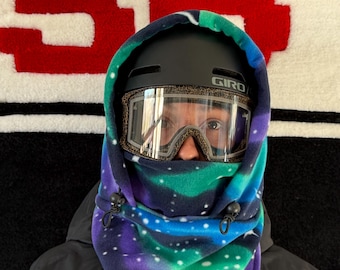 Fleece Ski Hood, Helmet Hood, Balaclava, Snoid super warm and cozy!  Sizing options available below!