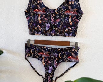Handmade Bamboo Underwear Set | Eco Friendly Bralette & Full Coverage Panties | Soft Stretch Lingerie | Breathable Sustainable Intimates