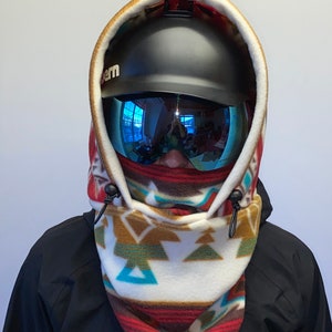 Fleece Ski Hood, Helmet Hood, Balaclava, Snoid super warm and cozy!  Sizing options available below!
