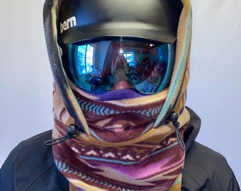 Fleece Ski Hood, Helmet Hood, Balaclava, Snoid super warm and cozy!  Sizing options available below!