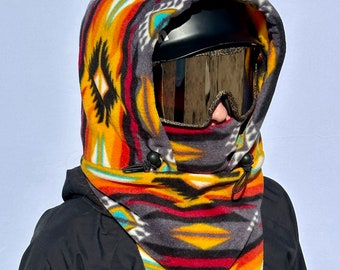 Fleece Ski Hood, Helmet Hood, Balaclava, Snoid super warm and cozy!  Sizing options available below!