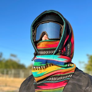Fleece Ski Hood, Helmet Hood, Balaclava, Snoid super warm and cozy!  Sizing options available below!