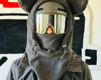 Fleece Ski Hood, Helmet Hood, Balaclava, Snoid super warm and cozy!  Sizing options available below!