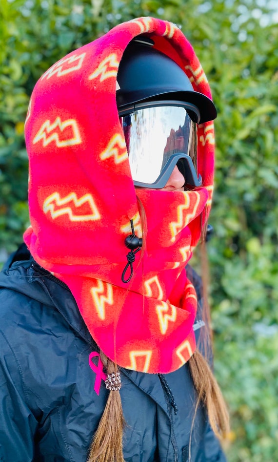 Fleece Ski Hood/ Balaclava Fits Over 