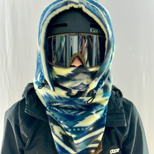 Fleece Ski Hood, Helmet Hood, Balaclava, Snoid super warm and cozy!  Sizing options available below!