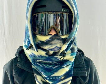 Fleece Ski Hood, Helmet Hood, Balaclava, Snoid super warm and cozy!  Sizing options available below!