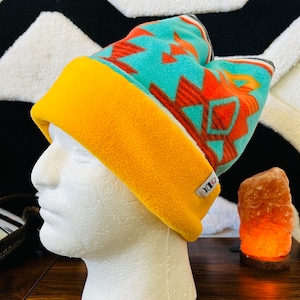 Retro Four Point Beanie - Premium 250gr High- Grade Fleece Handmade cozy retro fleece four point beanie