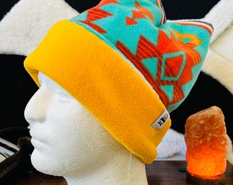 Retro Four Point Beanie - Premium 250gr High- Grade Fleece Handmade cozy retro fleece four point beanie