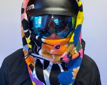 Fleece Ski Hood, Helmet Hood, Balaclava, Snoid super warm and cozy!  Sizing options available below!