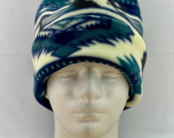 4 point retro fleece beanie