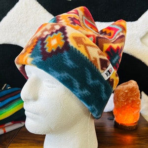 Retro Four Point Beanie - Premium 250gr High- Grade Fleece Handmade cozy retro fleece four point beanie