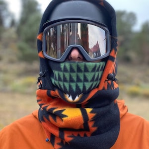 Fleece Ski Hood, Helmet Hood, Balaclava, Snoid super warm and cozy!  Sizing options available below!