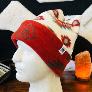 Retro Four Point Beanie - Premium 250gr High- Grade Fleece Handmade cozy retro fleece four point beanie