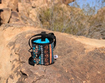 Handmade Climbing Chalk Bag | Boulder & Small Sizes | Quilted Fabric + Fleece Lined | Made to Order in Joshua Tree
