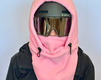 Fleece Ski Hood, Helmet Hood, Balaclava, Snoid super warm and cozy!  Sizing options available below!