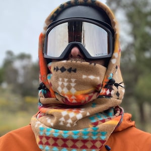 Fleece Ski Hood, Helmet Hood, Balaclava, Snoid super warm and cozy!  Sizing options available below!