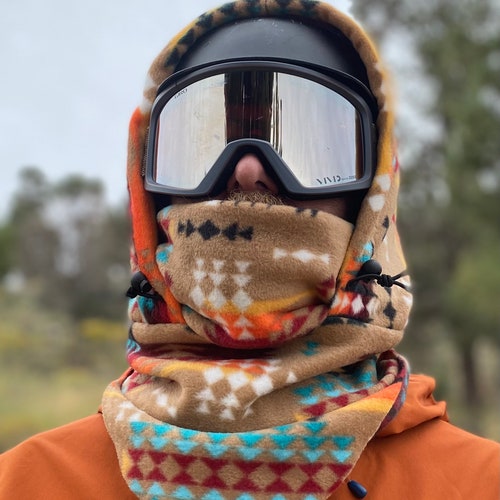 COZY Ski Hood Balaclava Snood. Fits Over Helmet Etsy