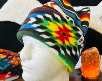 4 point retro fleece beanie / extra cozy, crown toque