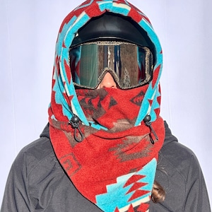 Fleece Ski Hood, Helmet Hood, Balaclava, Snoid super warm and cozy!  Sizing options available below!