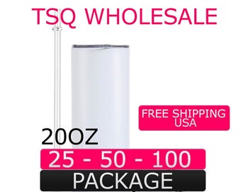 Wholesale 20oz Skinny Sublimation Tumbler with metal Straw and rubber bottoms