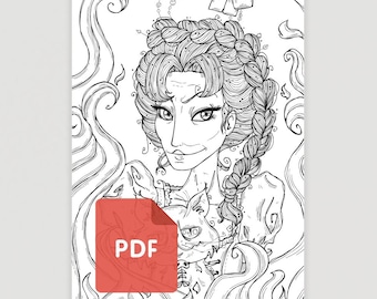 Coloring Page (PDF) "Hansel & Gretel, Selection 2"