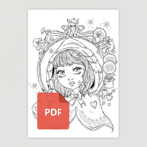 Coloring Page (PDF)  "Le Petit Chaperon Rouge, Selection 2"