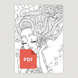 Coloring Page (PDF) &quot;La Petite Sirène, Un Amour Interdit, Selection 11&quot;