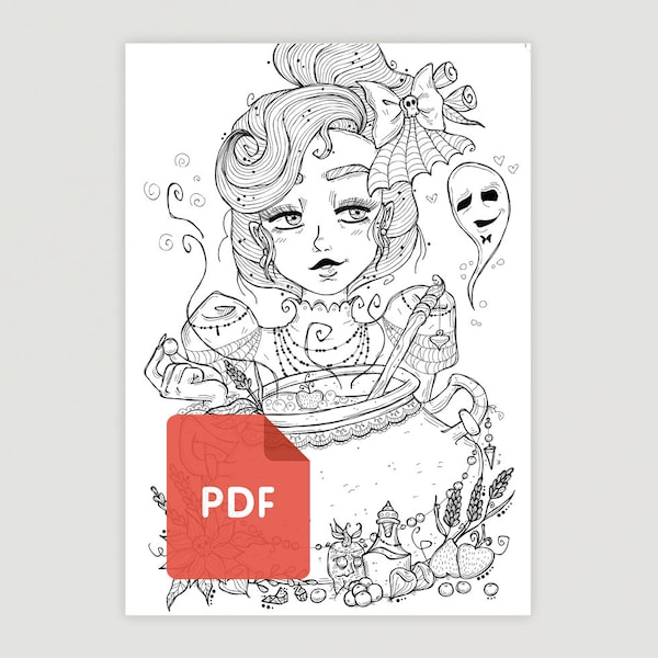 Coloring Page (PDF)  "Le Petit Chaperon Rouge, Selection 1"