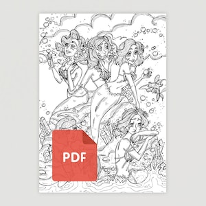 Coloring Page (PDF) &quot;La Petite Sirène, Un Amour Interdit, Selection 12&quot;