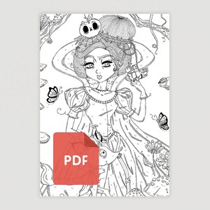 Coloring Page (PDF)  &quot;Blanche Neige, la Princesse Empoisonnée, Selection 7&quot;