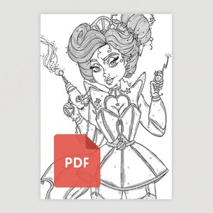 Coloring Page (PDF)  &quot;Pinups, Selection 9&quot;