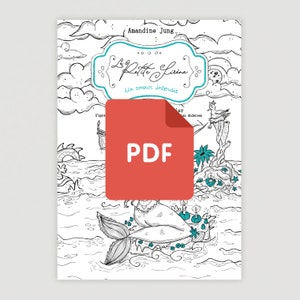Coloring book for adults &quot;La Petite Sirène, Un Amour Interdit&quot; (PDF)