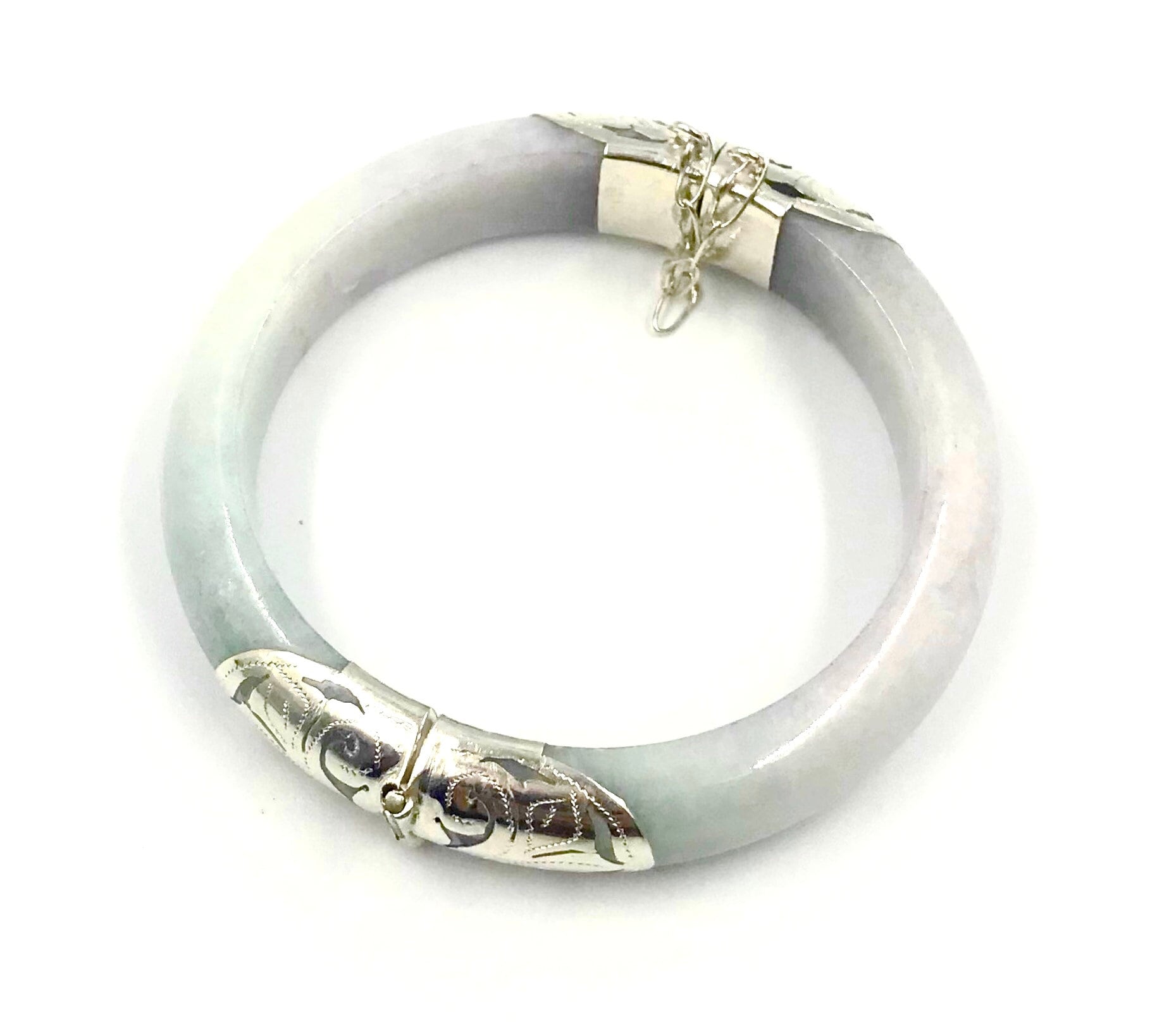 7 925 Silver Genuine Burmese Jade Women Bangle Bracelet | Etsy