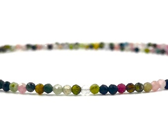 Details about   Genuine Mix Tourmaline Beads Silver Necklace Jewelry Women Handmade USA SELLER 