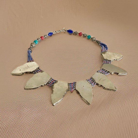 Collier Fait Main Népalais - Turquoise Et Lapis-lazuli - 18 Pouces - Neuf Sans Emballage