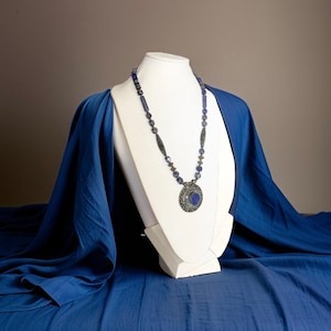 Vintage Nepal Tibetan Women Necklace Lapis Lazuli Nepalese Ethnic Tibet Handmade Jewelry