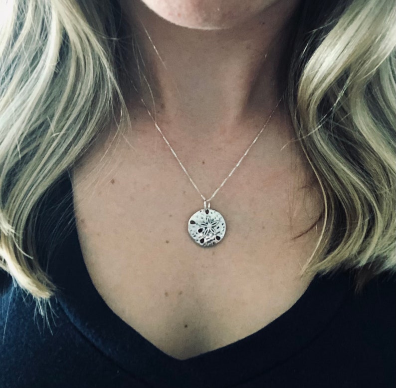 Sand Dollar Ocean Outdoor Beach Sterling Silver Necklace