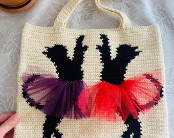 Crochet Patterns , Crochet Black Cat, Cats bag tote , İntarsia Pattern,Beginneer