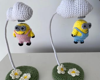 Crochet Minion, | Fanmade Crochet Minion Plushies | Cute Rearview Mirror Decor | Amigurumi Minion Gifts Floating Design PDF