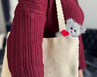 black catsFunny Monster Amigurumi ,Crochet Pattern Big Mouth ,Amigurumi Pouch Earphone Case, Key Holder