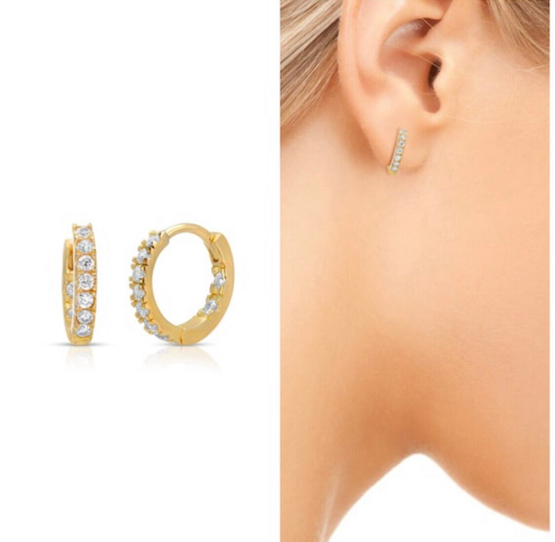 【TATIANA】(SILVER925) Twinkle Mini Hoop Earring☆ピアス TATIANA】(SILVER925) Twinkle Mini Hoop Earring☆ピアス