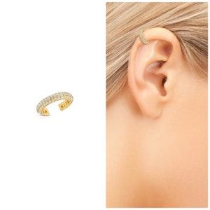 Ear Cuff Sterling Silver, Conch Cuff, Ear Cuff Non Pierced, Cartilage Ear Cuff, Fake Helix Piercing, Birthday Gift, Ear Party, Gift Idea