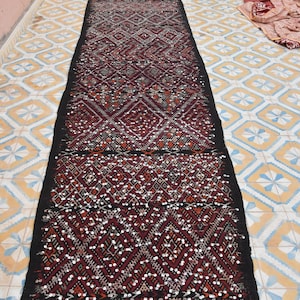 Old runner Corridor Rug , Very Beautiful Vintage Runner Carpet Zemmour