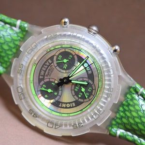 極美品 スウォッチ クロノグラフ JELLY STAG SCK104 1993年 Swatch Chrono Nuovo Nos Jelly Stag SCK104 1993 Vintage