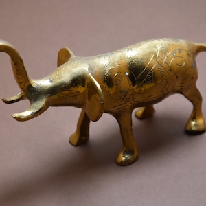 Brass Elephant Statue | Moroccan Turkish brass elephant figurine