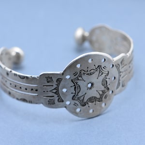 Cuff Berber Bracelet Cuff Silver Handmade , African Cuff Silver