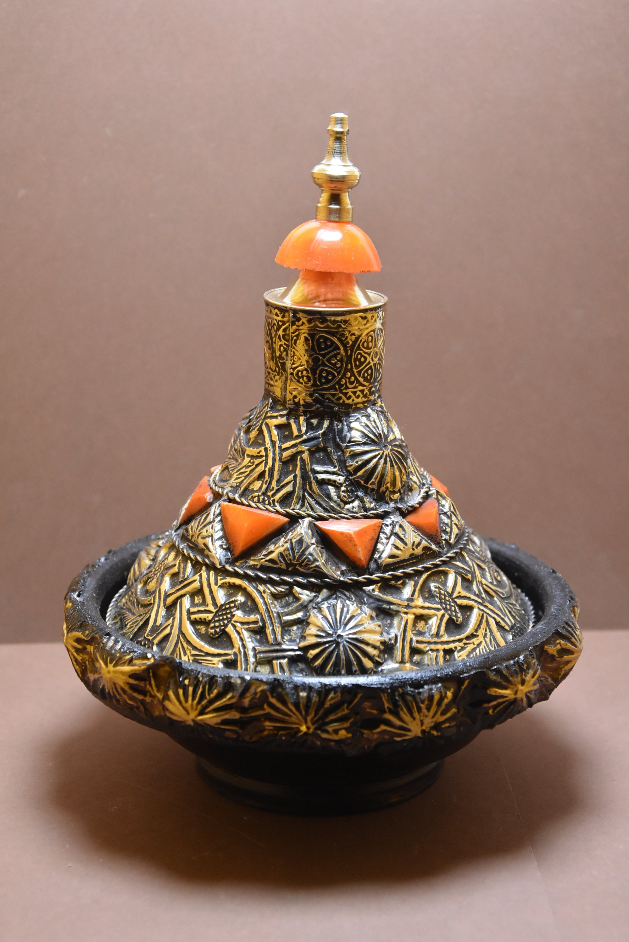 小さなモロッコのタジン鍋：陶器製タジン鍋（14 cm） - Etsy 日本