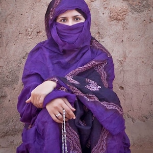 Tuareg Melhfa Dress: Mauritanian Cotton Sahara Clothing