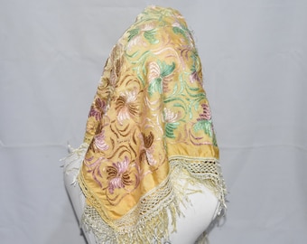 Vintage Foulard Marocain Wedding Moroccan Scarf Antique